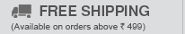 Free Shipping (on orders above Rs. 499)