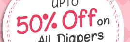 Upto 50% OFF on Diapers