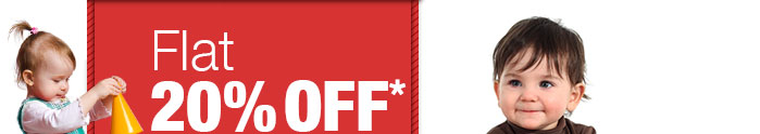 Flat 20% OFF* on Toys for your li'l one