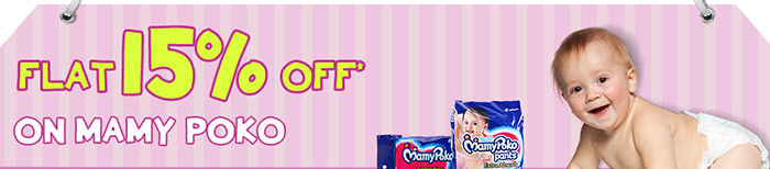 Flat 15% OFF* on Mamy Poko 