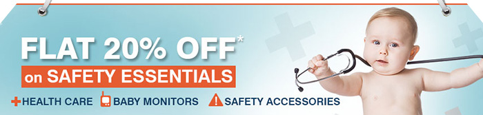 Flat 20% OFF* on select safety essentials