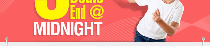 3 Great Deals End at Midnight