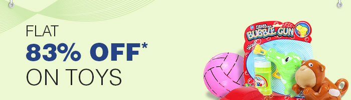 Flat 83% Off* on Toys