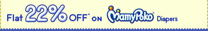 Flat 22% off* on Mamypoko Diapers