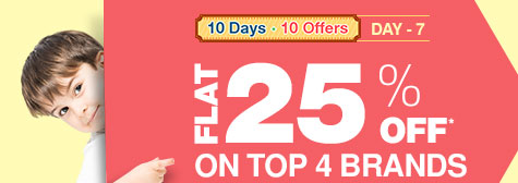 Flat 25% OFF* on Top 4 Brands