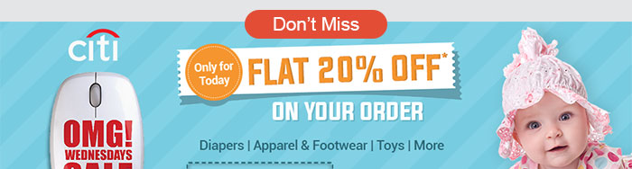Flat 20% Off* on Your Order