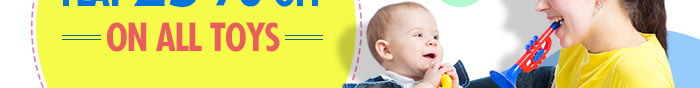 Flat 25% OFF* on all Toys