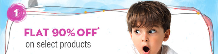 Flat 90% Off* on select products
