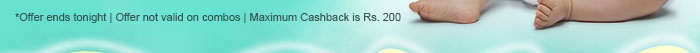 *Offer ends tonight | Offer not valid on combos | Maximum Cashback is Rs. 200