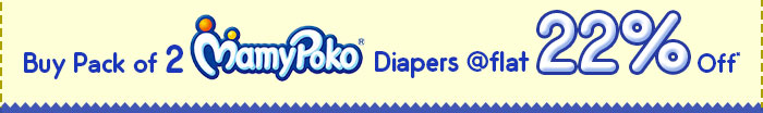 Buy Pack of 2 Mamy Poko Diapers @ Flat 22% OFF*