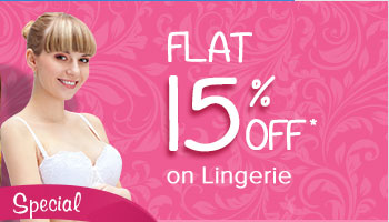 Flat 15% Off* on Lingerie