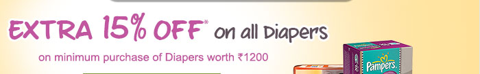 Extra 15% Off* on All Diapers