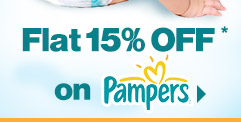 Flat 15% OFF* on Pampers