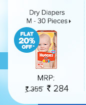 Dry Diapers Medium - 30 Pieces