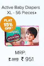 Active Baby Diapers Extra Large - 56 Pieces
