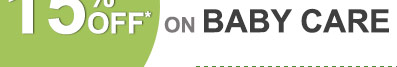 Flat 15% OFF* on Baby Care
