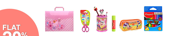 Flat 20% OFF* on Kids stationery
