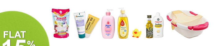 Flat 15% OFF* on Baby Care