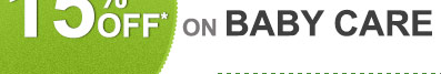 Flat 15% OFF* on Baby Care