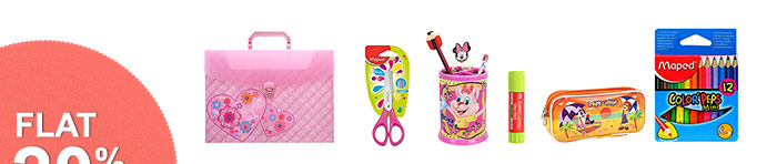 Flat 20% OFF* on Kids Stationery