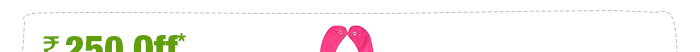 Rs. 250 Off* on minimum purchase of Rs. 1199