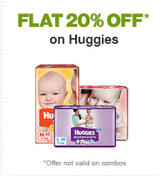 Flat 20% OFF* on Huggies