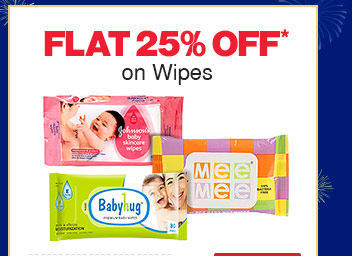Flat 25% Off* on Wipes
