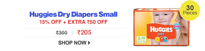 Huggies Dry Diapers Small - 30 Pieces