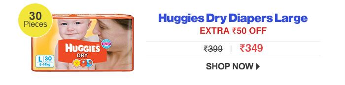 Huggies Dry Diapers Large - 30 Pieces