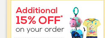 Additional 15% Off* on your order