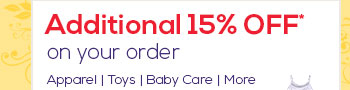Additional 15% Off* on your order