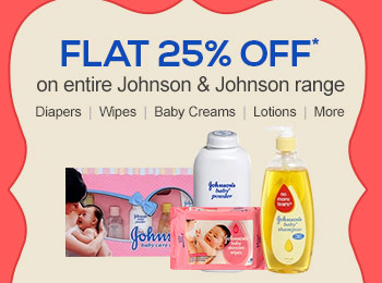 Flat 25% Off* on entire Johnson & Johnson range