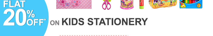 Flat 20% OFF* on Kids Stationery
