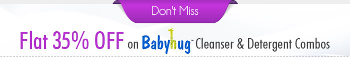 Flat 35% OFF on Babyhug Cleanser & Detergent Combos