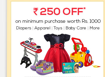 Rs. 250 OFF* on minimum purchase worth Rs. 1000