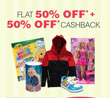 Flat 50% OFF*    50% Cashback* on Handpicked Products