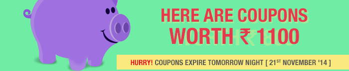 Here are Coupons worth Rs.1100