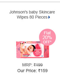 Johnson's baby Skincare Wipes 80 Pieces
