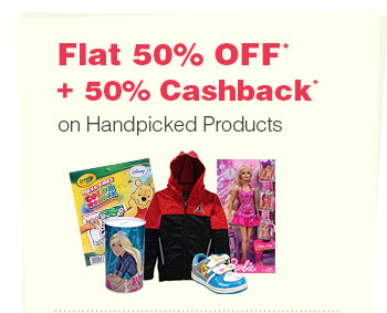 Flat 50% OFF*    50% Cashback* on Handpicked Products
