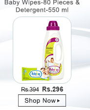 Babyhug Baby Wipes-80 Pieces & Detergent-550 ml-Pack of 3