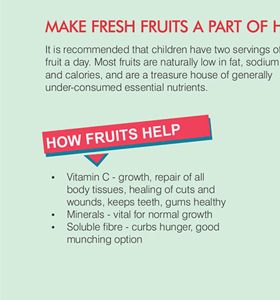 Make fresh fruit a part of her diet