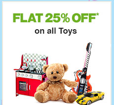 Flat 25% Off* on All Toys
