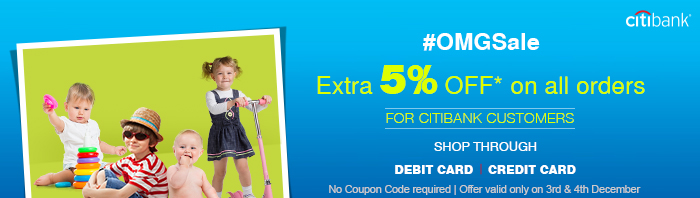 CitiBank #OMGSale Extra 5% OFF* on all orders
