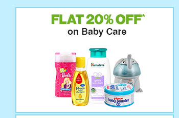 Flat 20% Off* on Baby Care