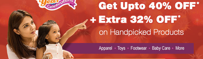 Get Upto 40% OFF*   Extra 32% OFF* on Handpicked Products