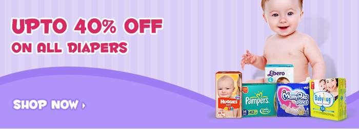 Upto 50% OFF on All Diapers
