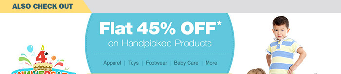 Flat 45% OFF on Handpicked Products