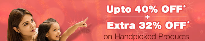 Upto 40% OFF*   Extra 32% OFF* on Handpicked Products