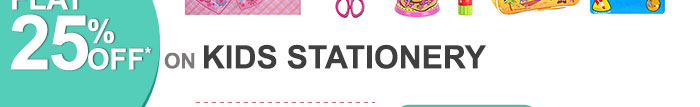 Flat 25% OFF* on Kids Stationery