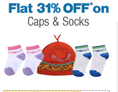 Flat 31% OFF* on Caps & Socks